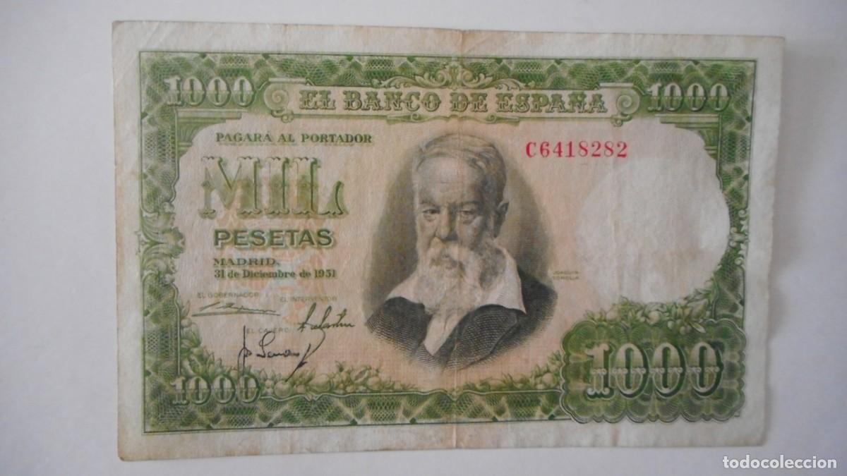 Billetes espa&ntilde;oles: 1000 DICIEMBRE 1951 / MBC - Foto 1
