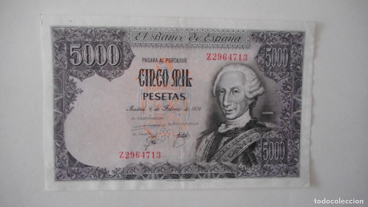 Billetes espa&ntilde;oles: 5000 PESETAS 1976 / MBC+ - Foto 1