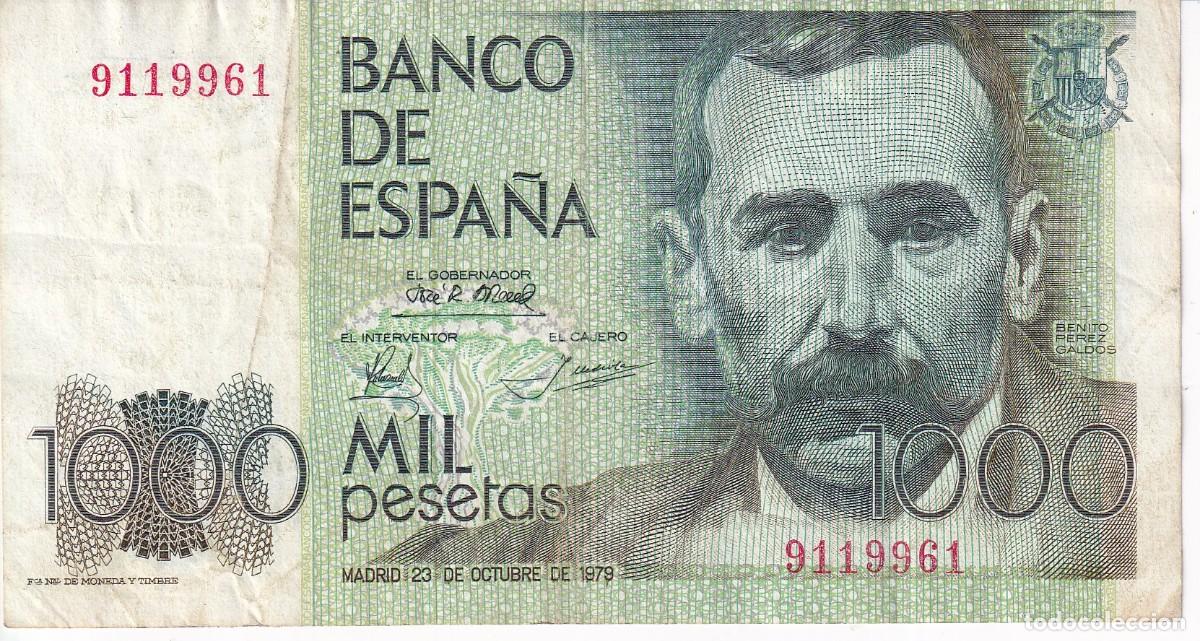 Billetes espa&ntilde;oles: BILLETE DE 1000 PESETAS DEL A&Ntilde;O 1979 DE BENITO PEREZ GALDOS SIN SERIE