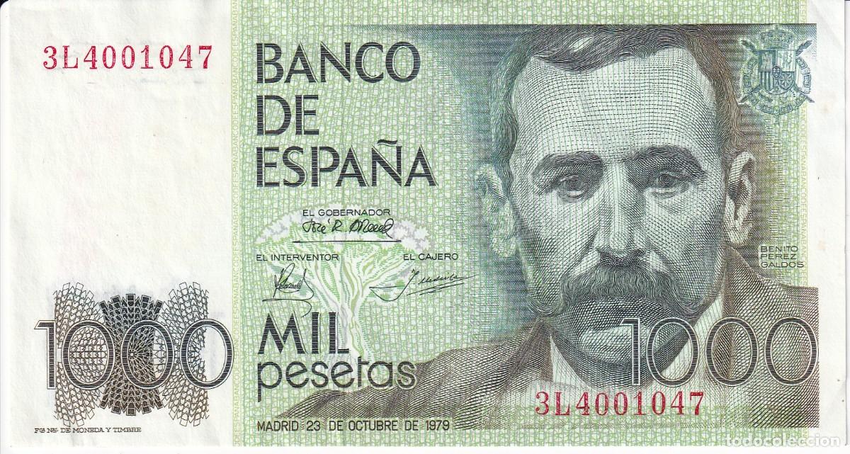 Billetes espa&ntilde;oles: BILLETE DE 1000 PESETAS DEL A&Ntilde;O 1979 DE BENITO PEREZ GALDOS SERIE 3L EN BUENA CALIDAD