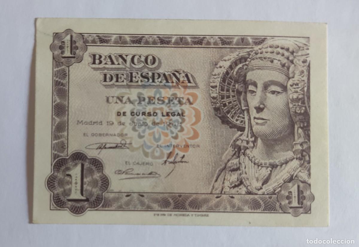 Spanische Banknoten: BILLETE DE 1 PESETAS DE 1948.