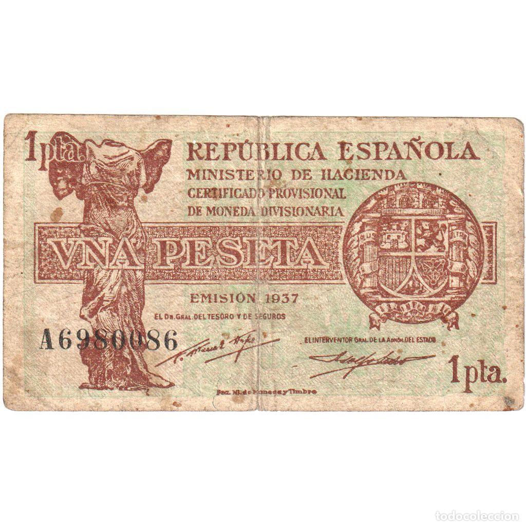 Billetes espa&ntilde;oles: [#249487] Espa&ntilde;a, 1 Peseta, BC - Foto 1