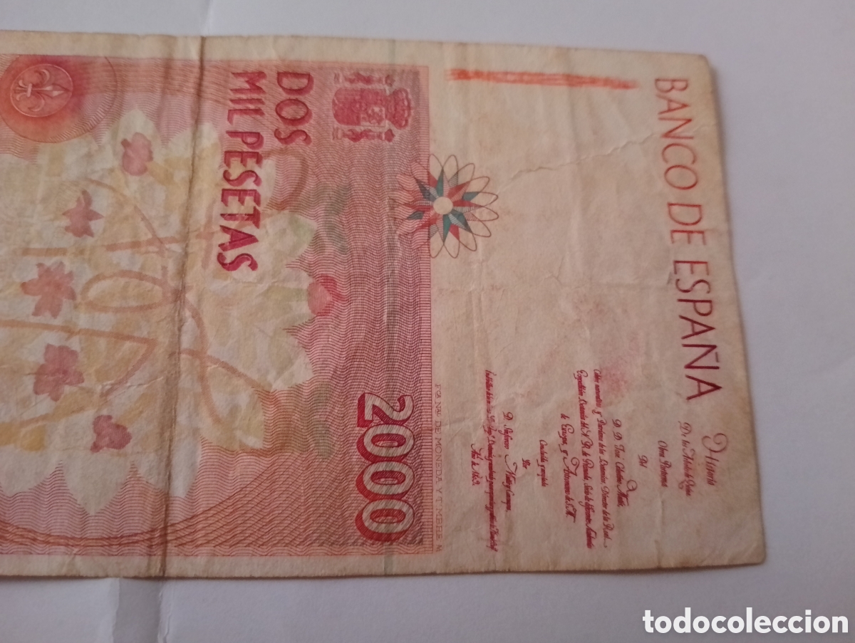 Billetes espa&ntilde;oles: Billete de 2000 Pesetas - Foto 11