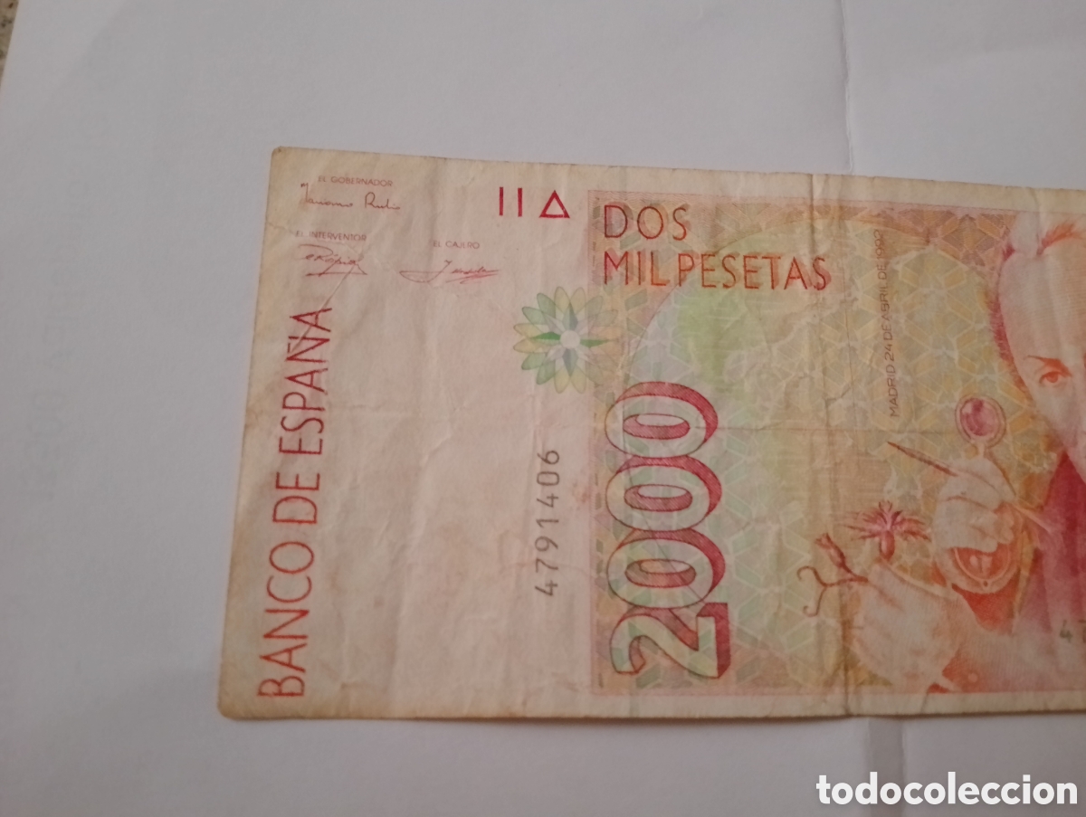 Billetes espa&ntilde;oles: Billete de 2000 Pesetas - Foto 1