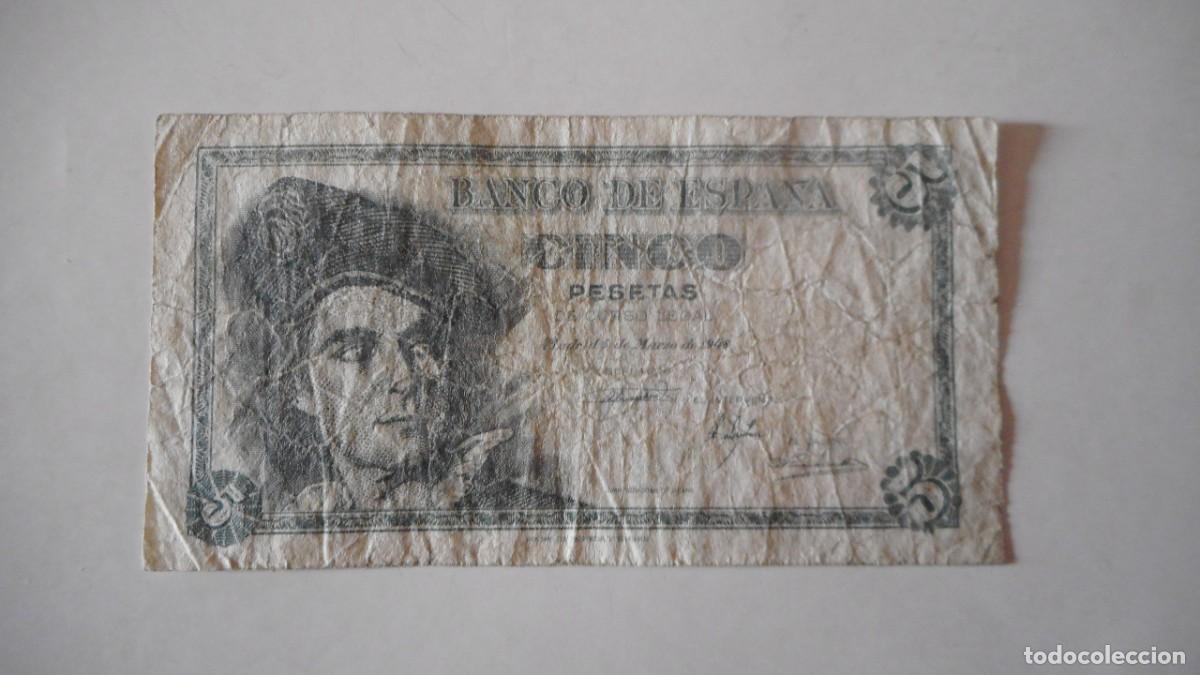 Billetes espa&ntilde;oles: 5 PESETAS 5 MARZO 1948 / BC - Foto 1