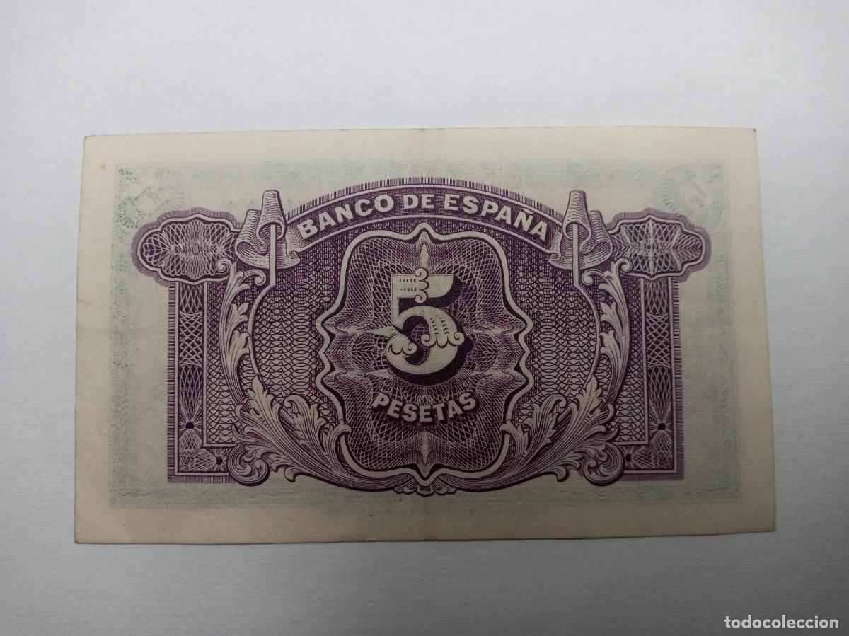 Billetes espa&ntilde;oles: billete-moneda 5 pesetas, Rep&uacute;blica Espa&ntilde;ola, emisi&oacute;n 1935