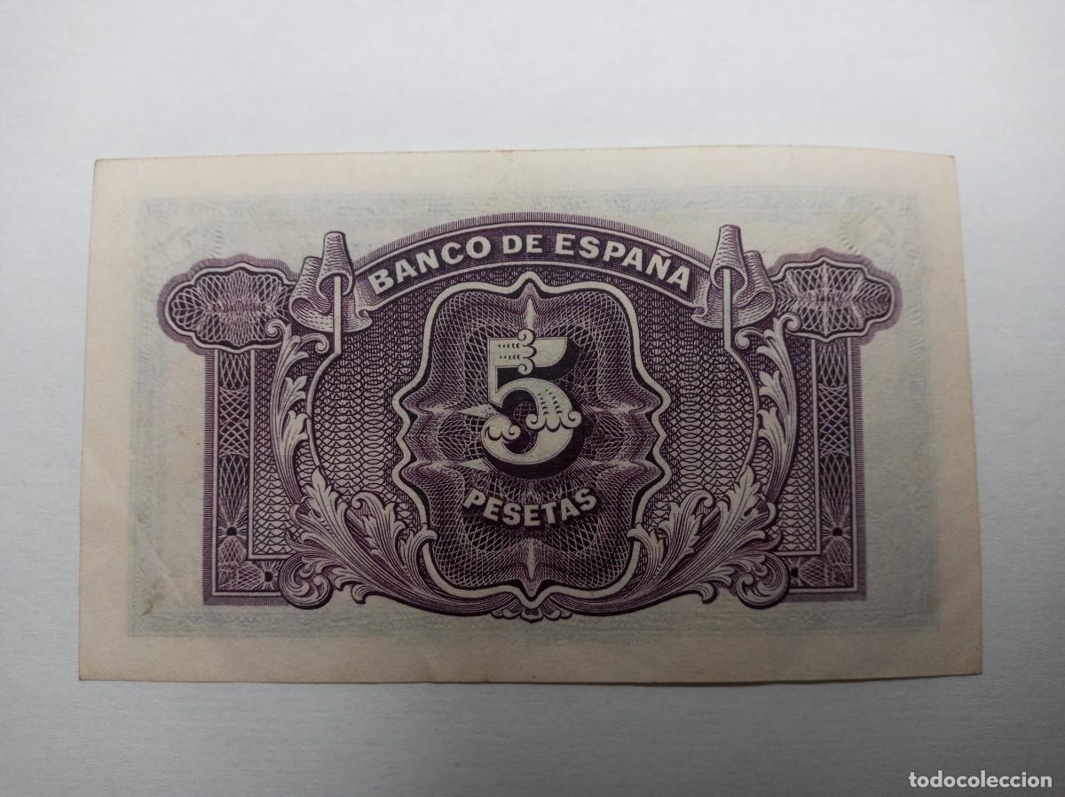 Billetes espa&ntilde;oles: billete-moneda 5 pesetas, Rep&uacute;blica Espa&ntilde;ola, emisi&oacute;n 1935