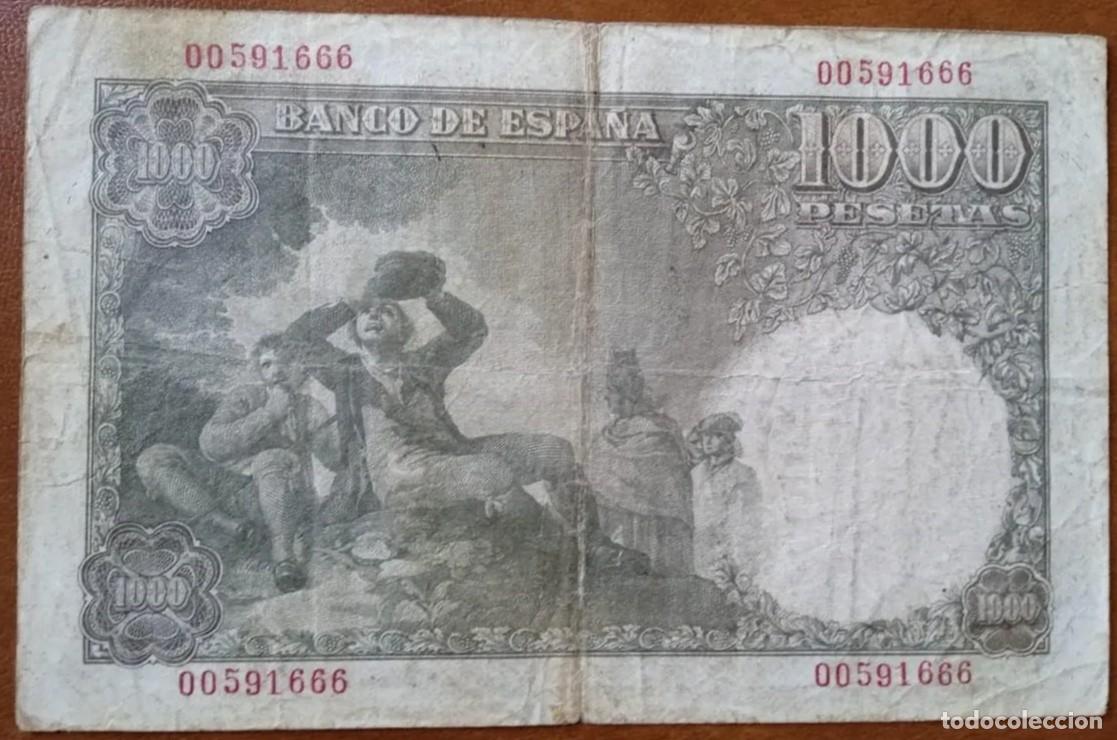 Billetes espa&ntilde;oles: 1000 pesetas 1949 (BC+) - Foto 2