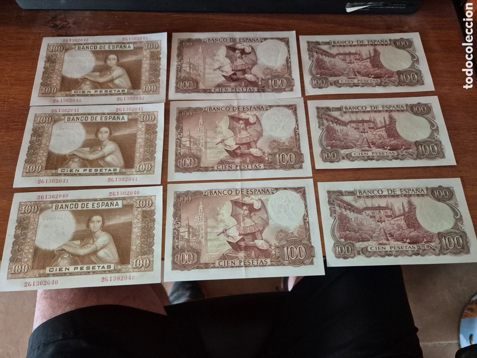 Billetes espa&ntilde;oles: 9 BILLETES DE ESPA&Ntilde;A 100 PTS - Foto 2