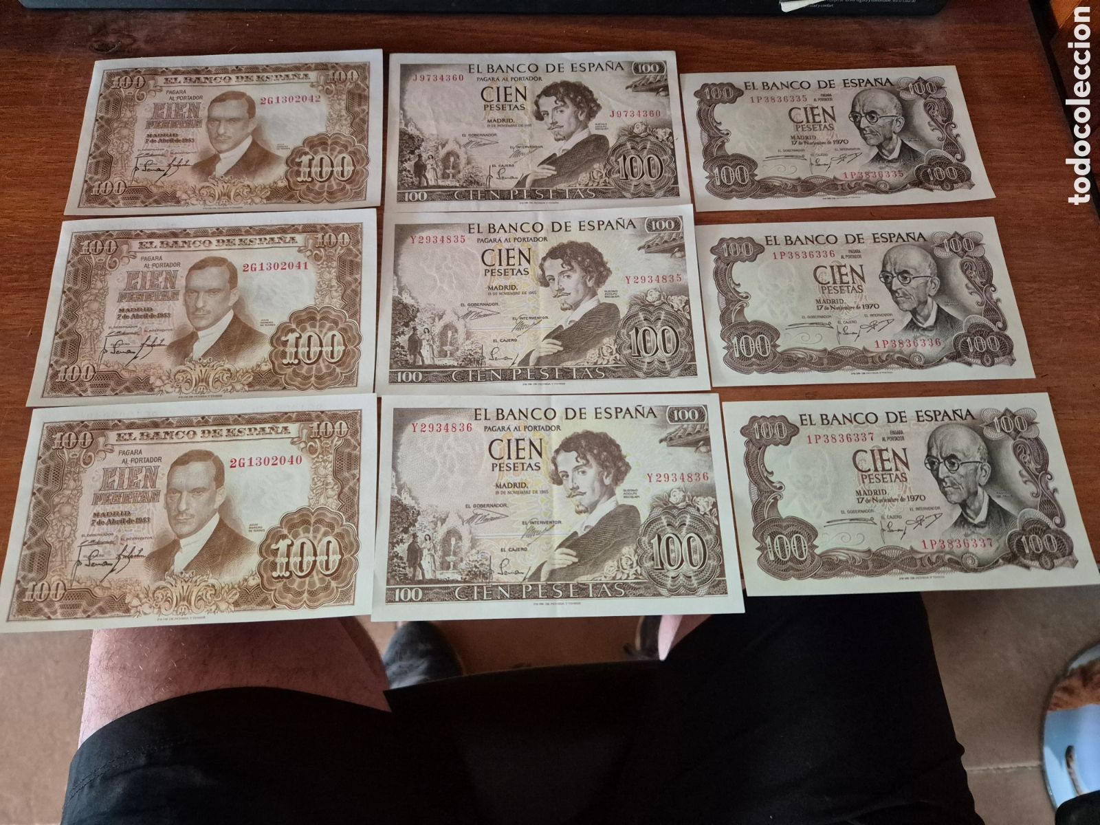 Billetes espa&ntilde;oles: 9 BILLETES DE ESPA&Ntilde;A 100 PTS - Foto 1