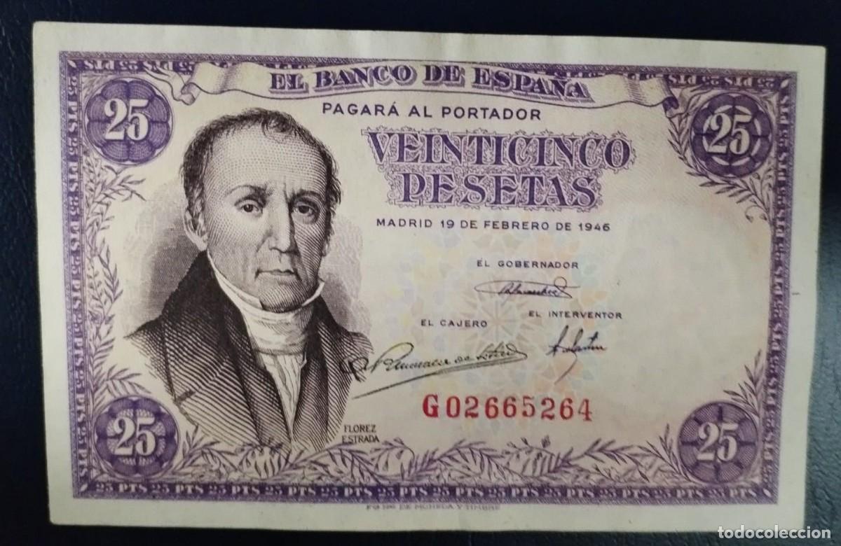 Notas espanholas: 25 PESETAS MADRID 19 DE FEBRERO DE 1946 ( MBC )( BSP67 )