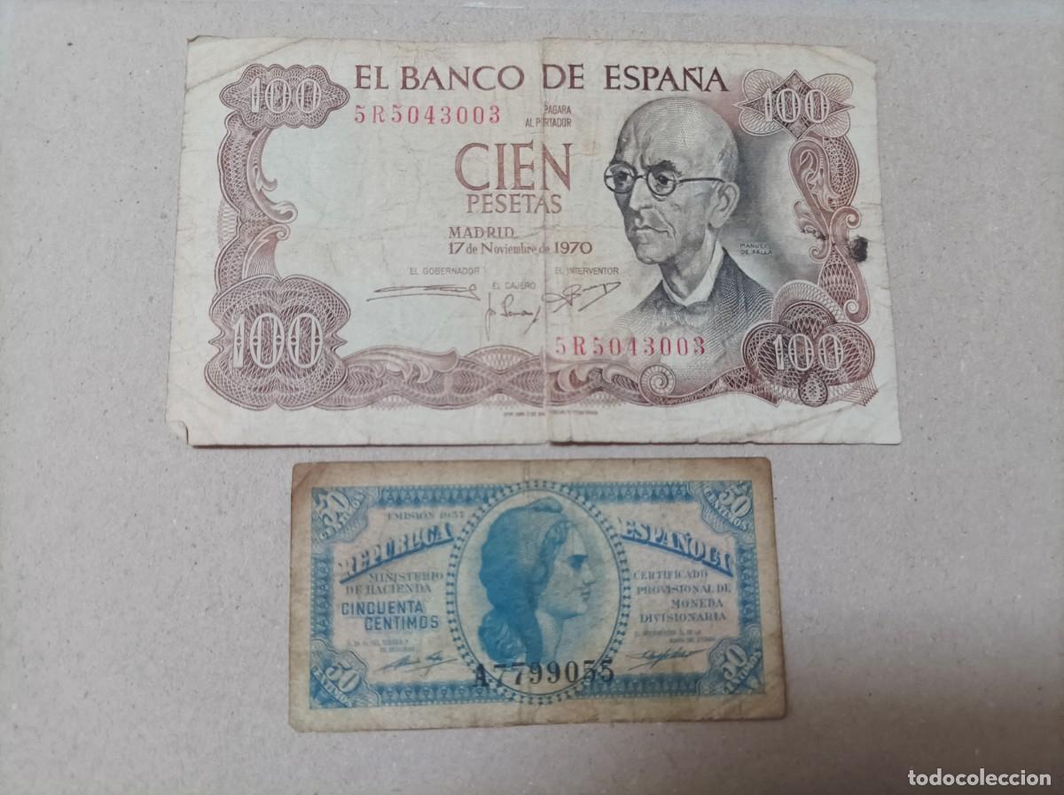 Billetes espa&ntilde;oles: 2 billetes espa&ntilde;oles - Foto 1