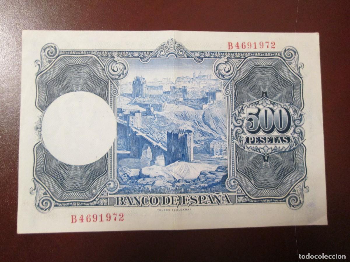 Billetes espa&ntilde;oles: 500 PESETAS 1954 SERIE - B - Foto 2