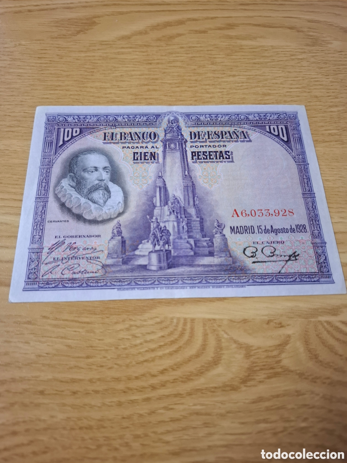 Billets espagnols: Billete de 100 pts Cervantes