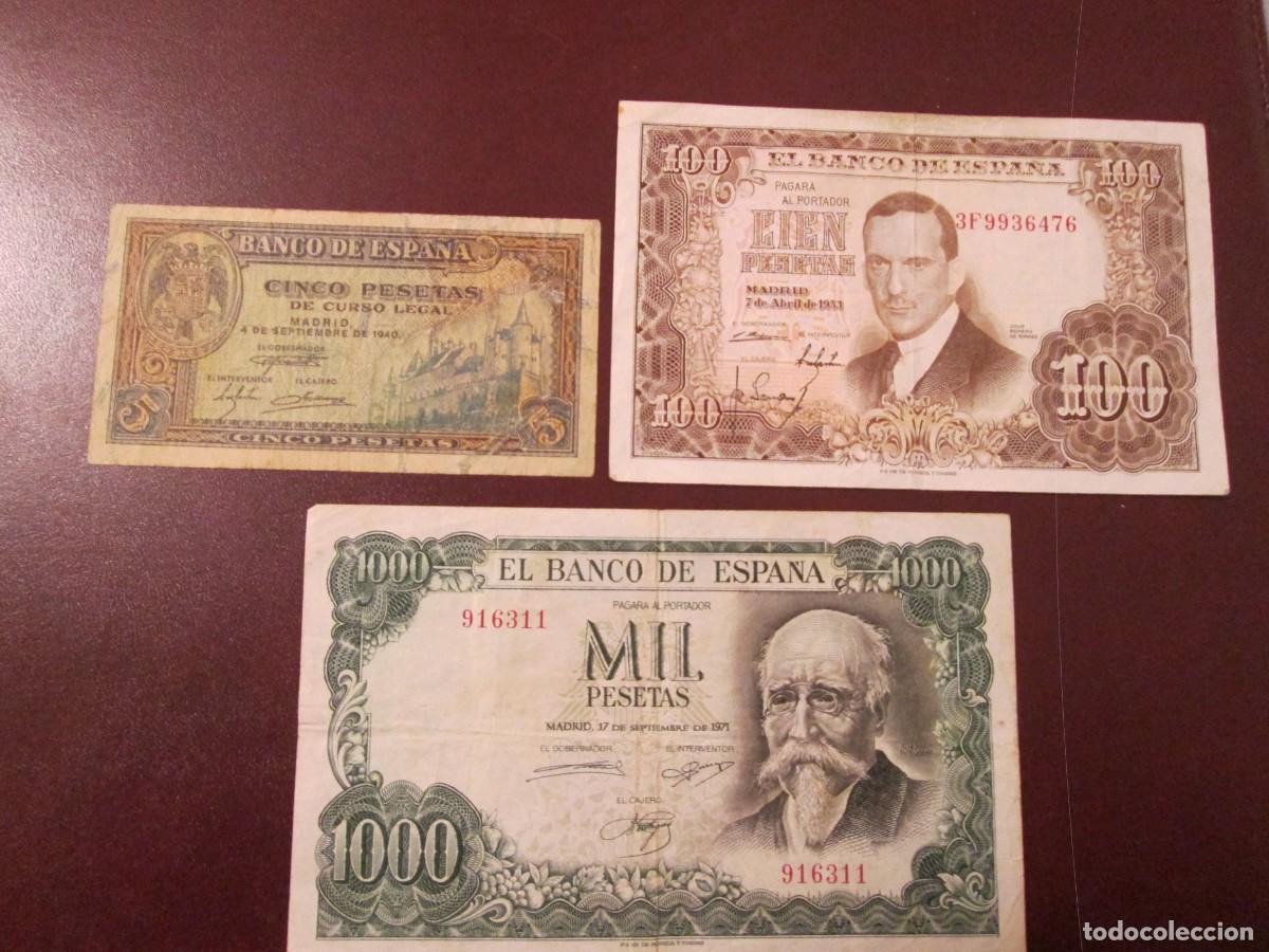 Billetes espa&ntilde;oles: LOTE DE TRES BLLETES ESPPA&Ntilde;OLES - Foto 8