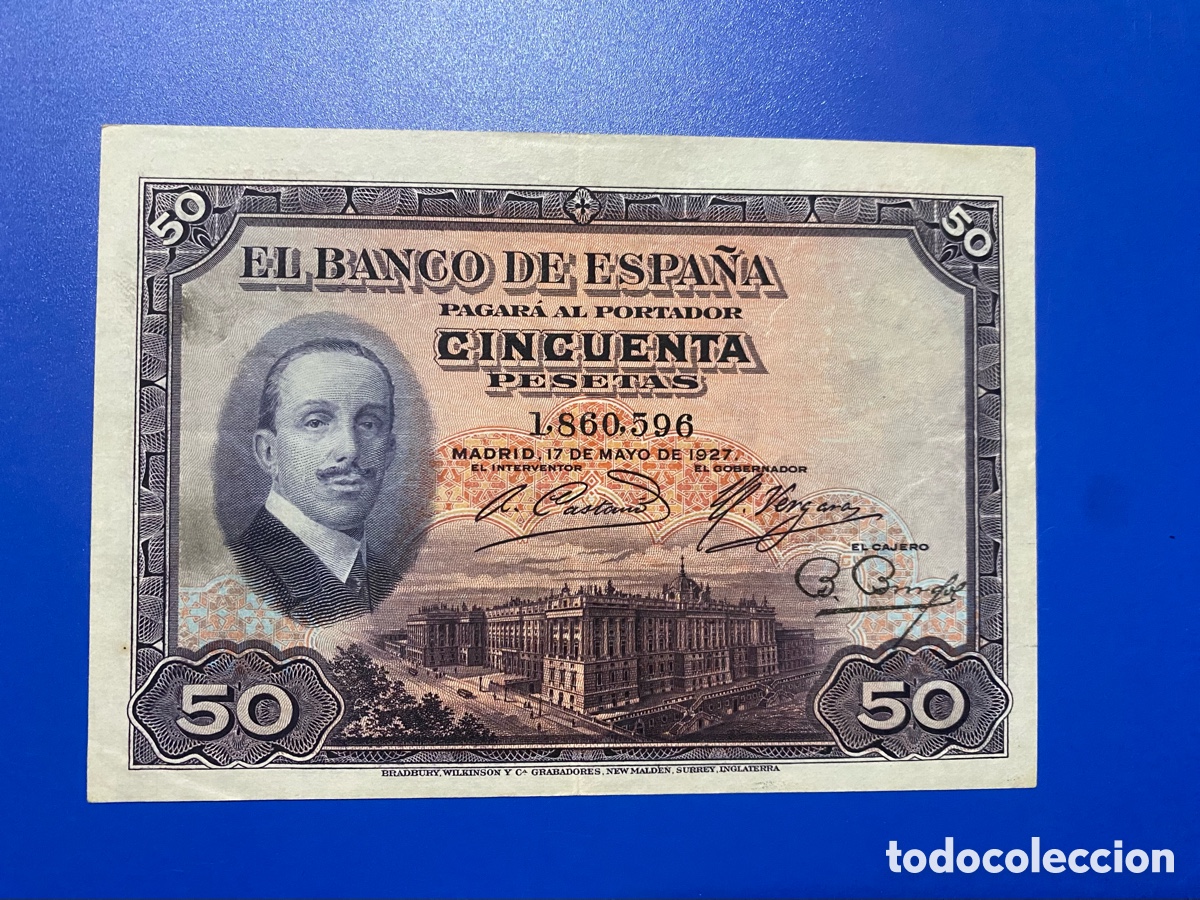 Billetes espa&ntilde;oles: Espa&ntilde;a 50 pesetas 1927 - Foto 1