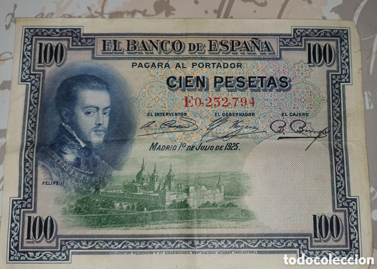 Pack 10 Billete 100 Pesetas 1925