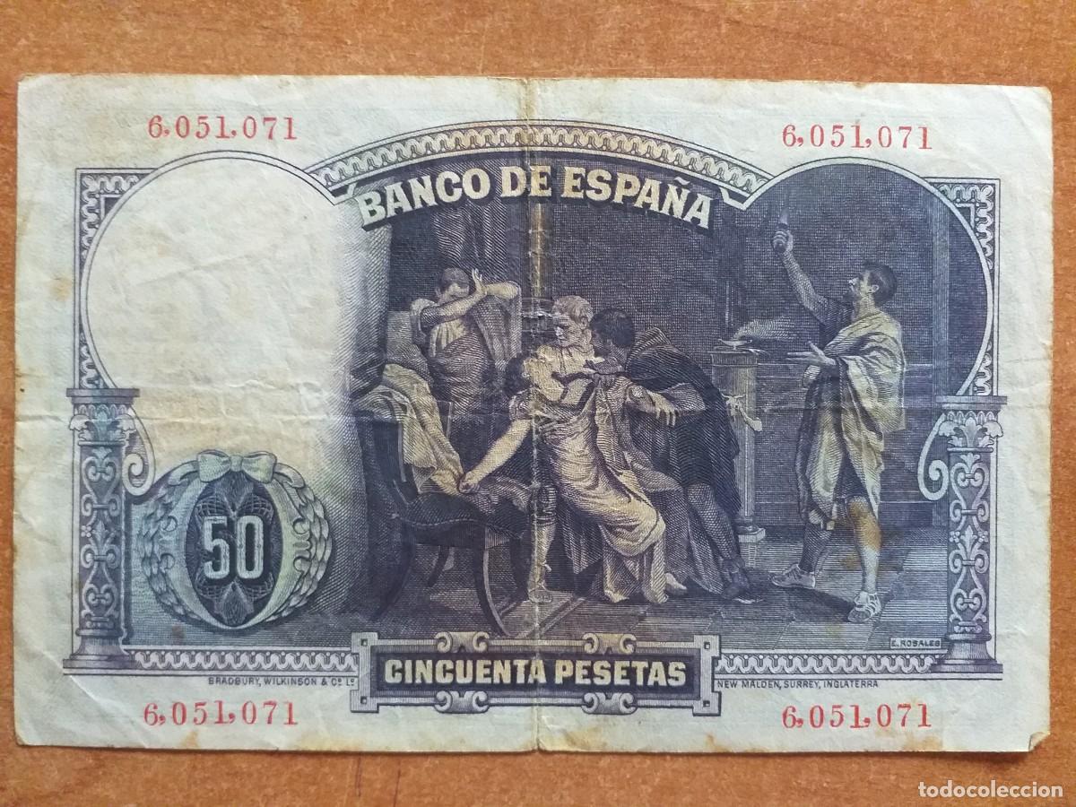 Billetes espa&ntilde;oles: BILLETE 50 PESETAS - 1931 - Foto 2
