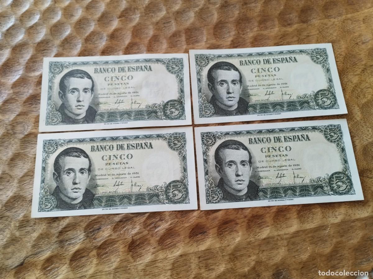Billetes espa&ntilde;oles: Billetes de 5 pesetas de 1951