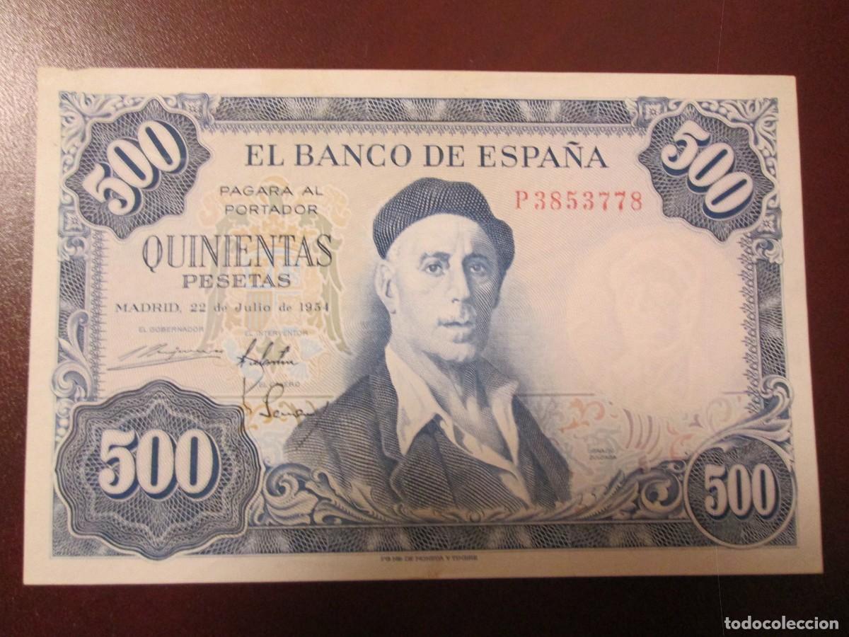 Billetes espa&ntilde;oles: 500 pesetas 1954 sin circular - Foto 1