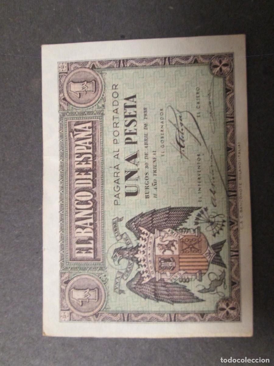 Billetes espa&ntilde;oles: BLLETE 1 PESETA 1938 - Foto 3