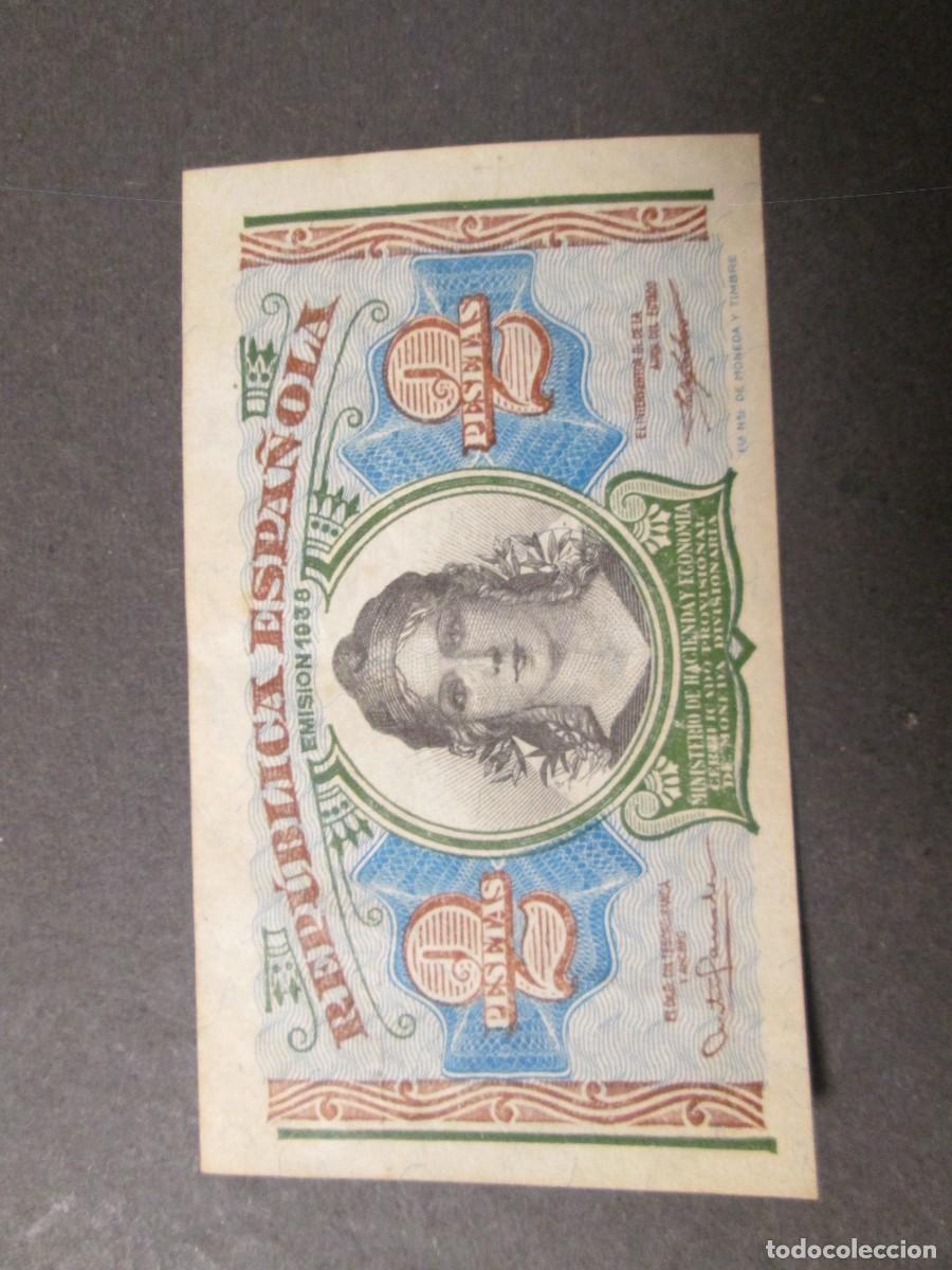 Billetes espa&ntilde;oles: 2 PEETAS EMISON 1938 SERIE A - Foto 1