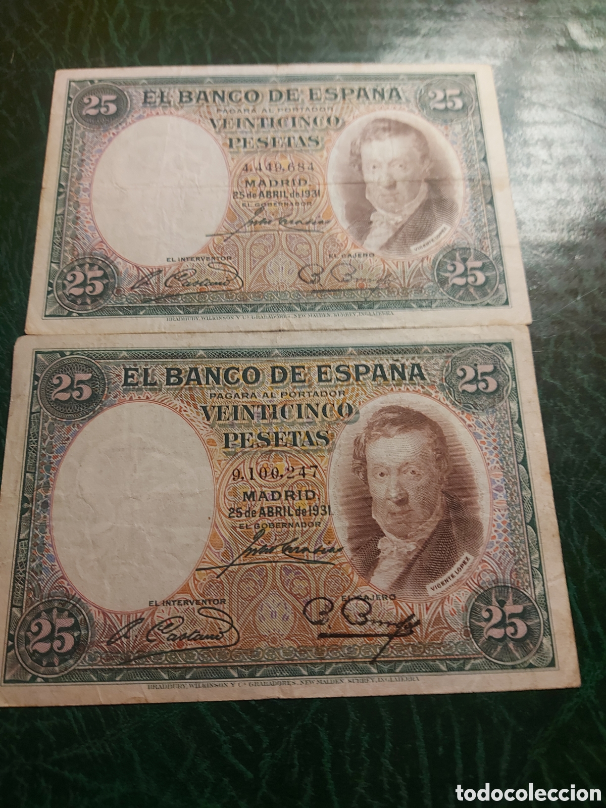 Billetes espa&ntilde;oles: 2 billetes de1931 Espa&ntilde;a - Foto 1
