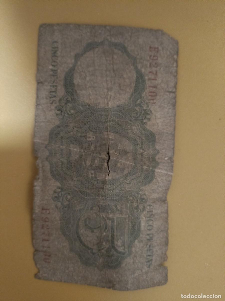 Billetes espa&ntilde;oles: banco de espa&ntilde;a cinco pesetas - Foto 2