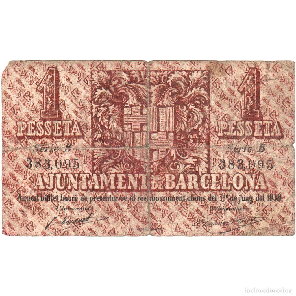 Billetes espa&ntilde;oles: [#1290097] Espa&ntilde;a, 1 Peseta, BC - Foto 2