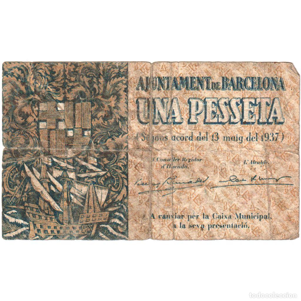 Billetes espa&ntilde;oles: [#1290097] Espa&ntilde;a, 1 Peseta, BC - Foto 1