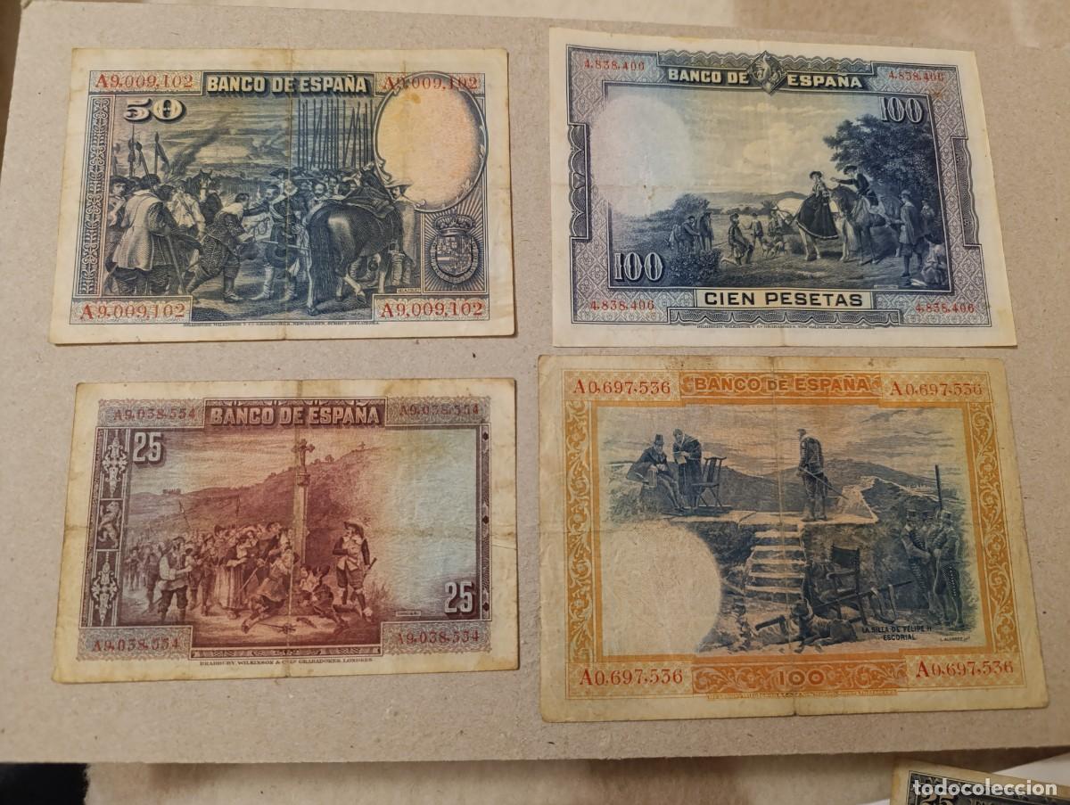 Billetes espa&ntilde;oles: Lote 4 billetes espa&ntilde;oles - Foto 2