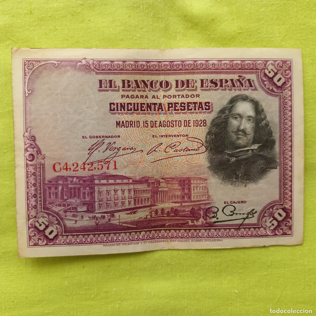 Billetes espa&ntilde;oles: BILLETE DE 50 PESETAS DE 1928 - Foto 1