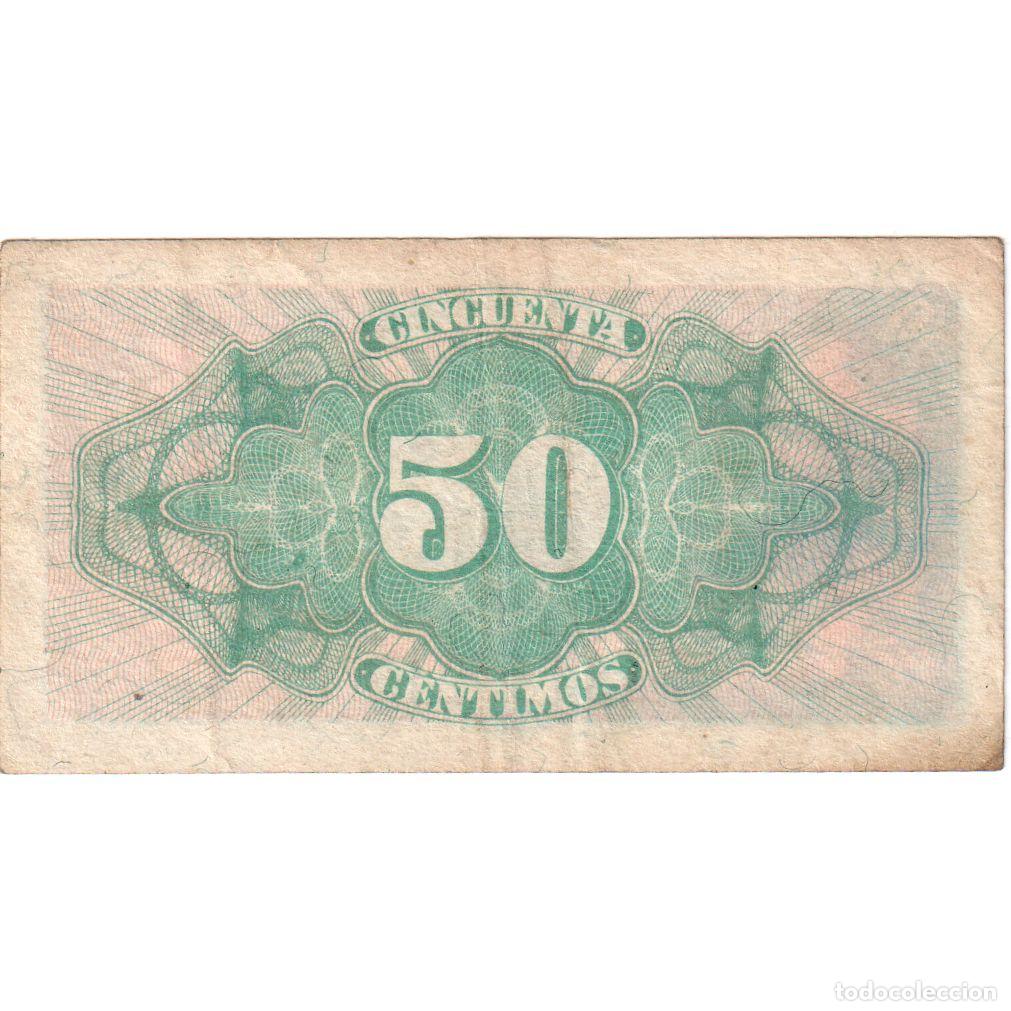 Billetes espa&ntilde;oles: [#1291763] Espa&ntilde;a, 50 Centimos, 1937, MBC - Foto 2