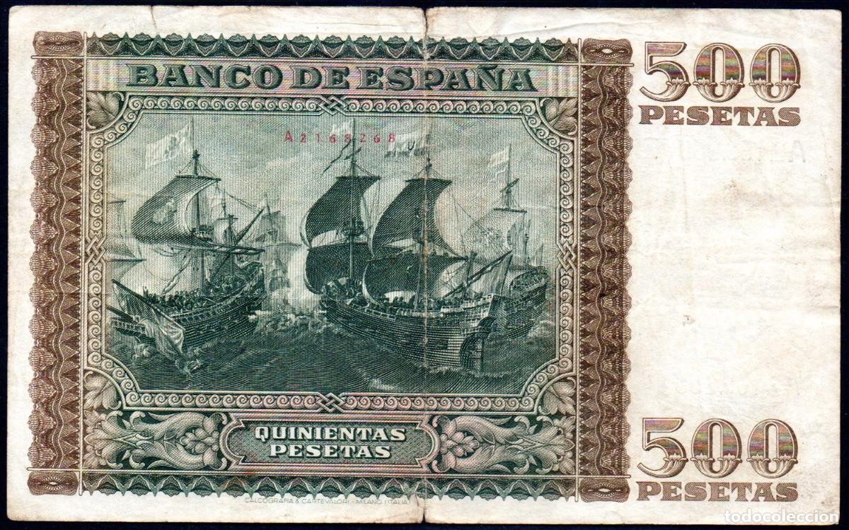 Billetes espa&ntilde;oles: 500 PESETAS ENERO 1940 - Foto 2