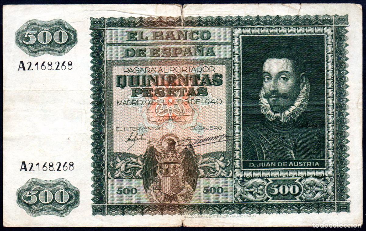 Billetes espa&ntilde;oles: 500 PESETAS ENERO 1940 - Foto 1