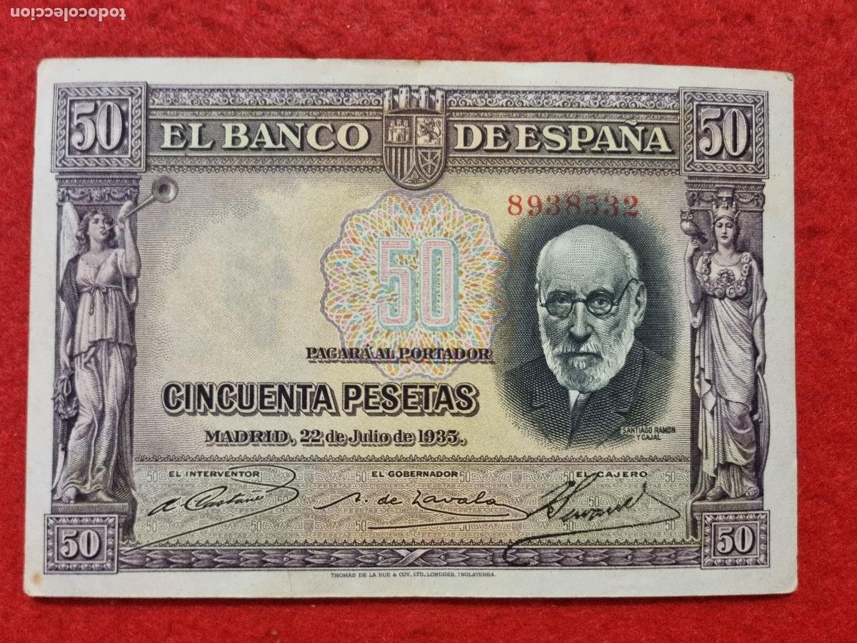 Billetes espa&ntilde;oles: BILLETE 50 PESETAS 1935 MBC++ SIN SERIE ORIGINAL T532