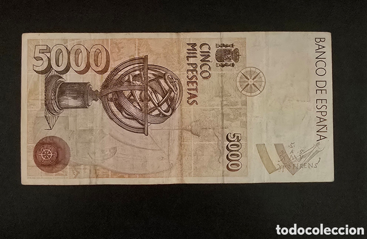Billetes espa&ntilde;oles: Billete Espa&ntilde;a a&ntilde;o 1992 - Foto 2