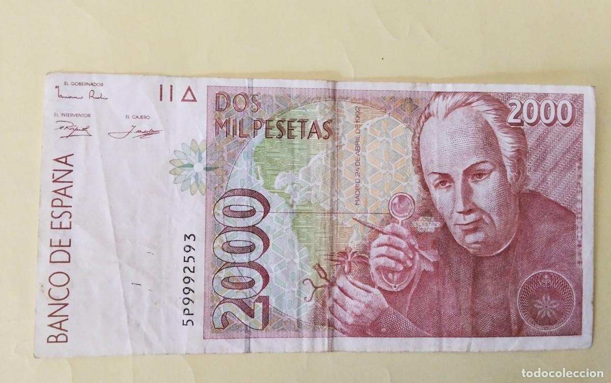 Billetes espa&ntilde;oles: BILLETE DE 2000 PTS A&Ntilde;O 1992 , CIRCULADOS , - Foto 2