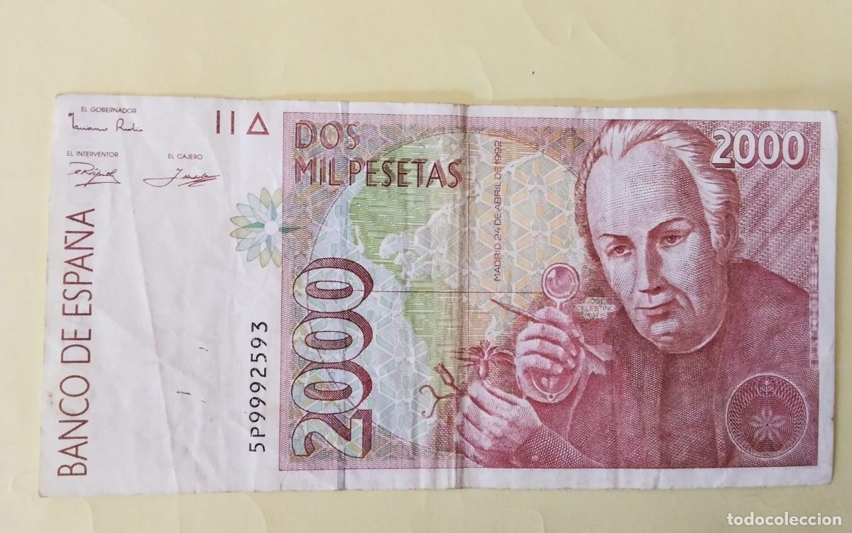 Billetes espa&ntilde;oles: BILLETE DE 2000 PTS A&Ntilde;O 1992 , CIRCULADOS , - Foto 3