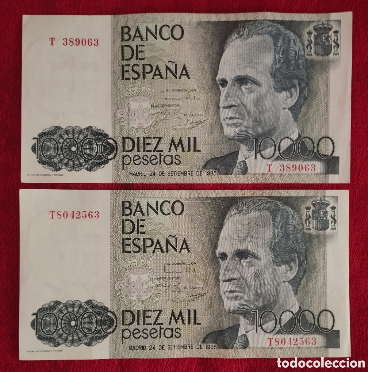 Billetes espa&ntilde;oles: Dos Billetes 10.000 Pts. Sin Circular. - Foto 3