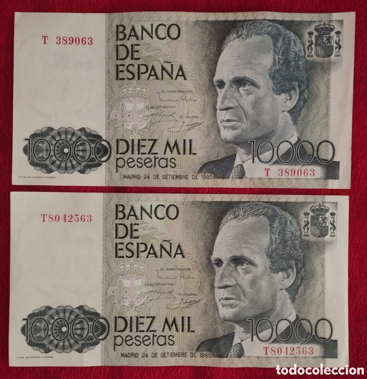Billetes espa&ntilde;oles: Dos Billetes 10.000 Pts. Sin Circular. - Foto 1