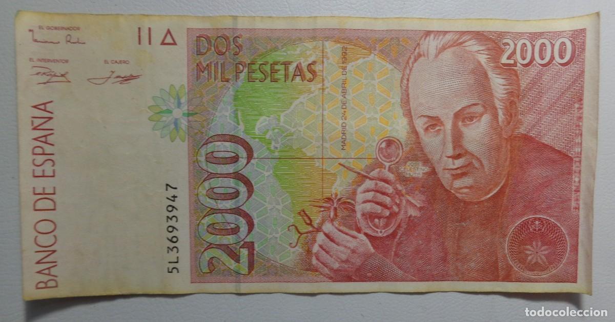 Billetes espa&ntilde;oles: BILLETE 2000 PESETAS. ESPA&Ntilde;A 1992 - Foto 1