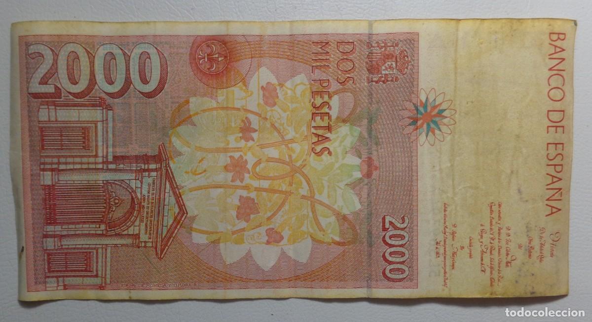 Billetes espa&ntilde;oles: BILLETE 2000 PESETAS. ESPA&Ntilde;A 1992 - Foto 2