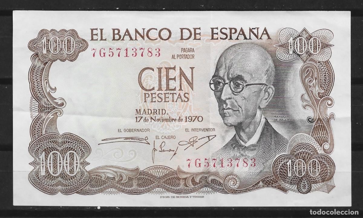 Billetes espa&ntilde;oles: Espa&ntilde;a. 100 pesetas. Manuel de Falla. - Foto 1