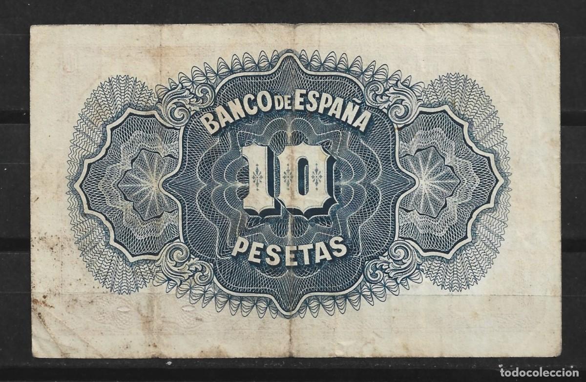 Billetes espa&ntilde;oles: Espa&ntilde;a. 10 pesetas. Alegor&iacute;a. - Foto 2