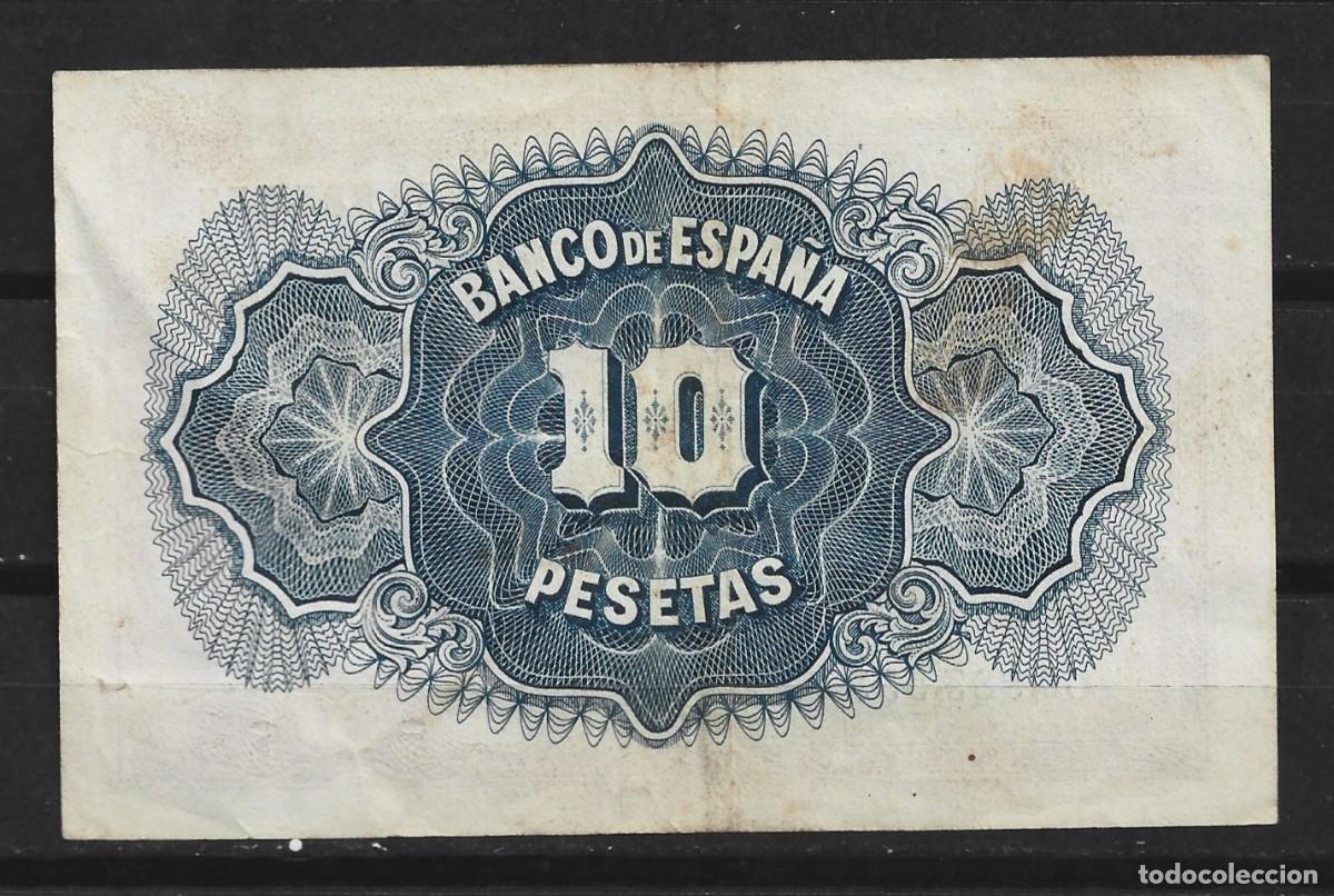 Billetes espa&ntilde;oles: Espa&ntilde;a. 10 pesetas. Alegor&iacute;a. - Foto 2