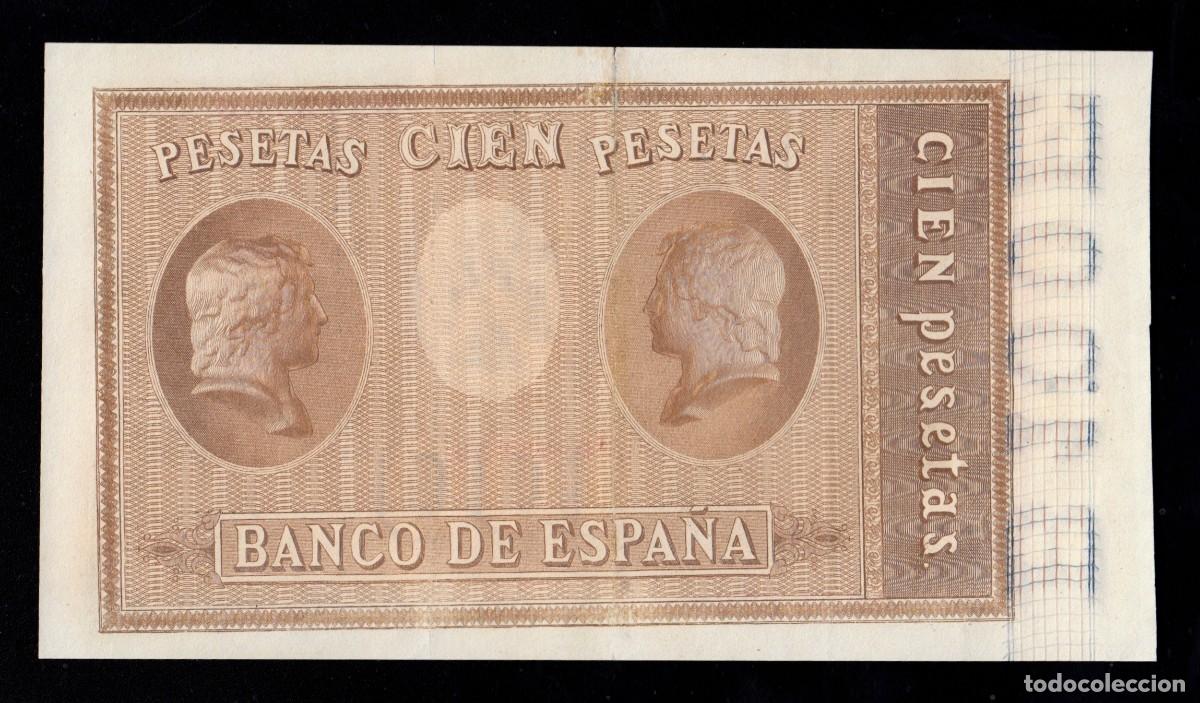 Billetes espa&ntilde;oles: 100 PESETAS 1893 MBC/MBC+ - Foto 2