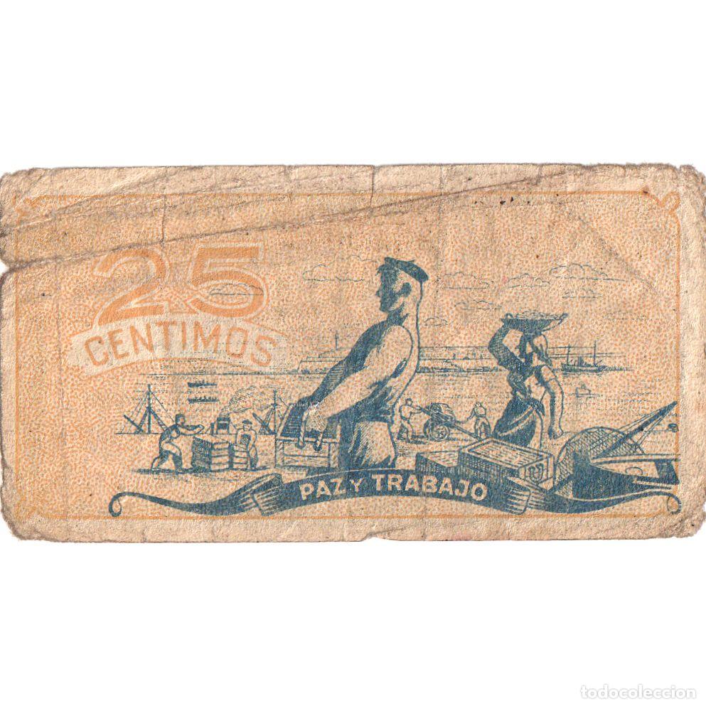 Billetes espa&ntilde;oles: [#1294452] Espa&ntilde;a, 25 Centimos, BC+ - Foto 2