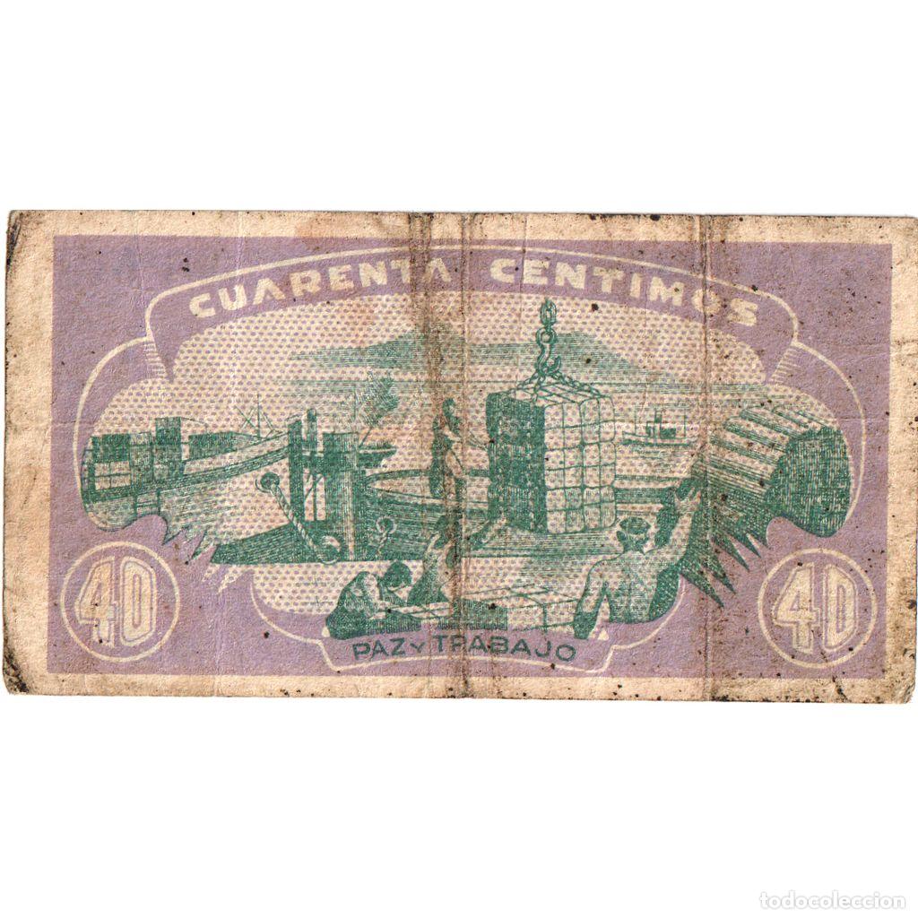 Billetes espa&ntilde;oles: [#1294464] Espa&ntilde;a, 40 Centimos, BC+ - Foto 2