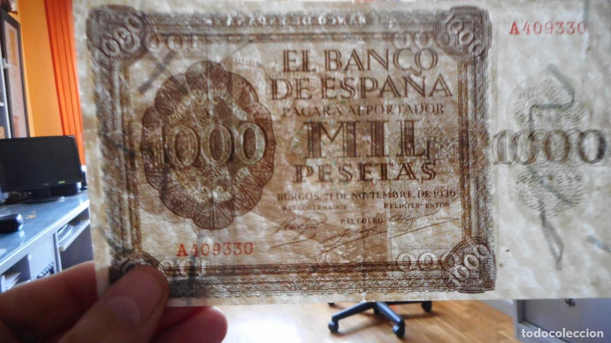 Billetes espa&ntilde;oles: 1000 PESETAS 1936 MBC+ - Foto 3